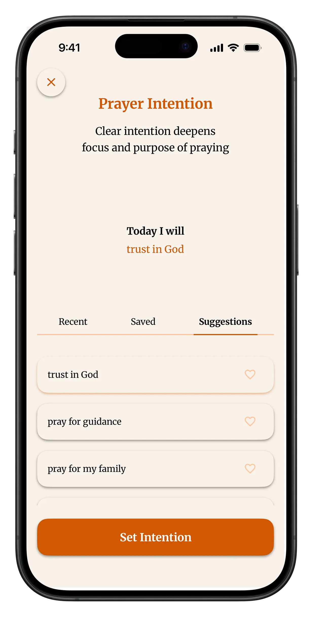 Set Your Prayer Intention
