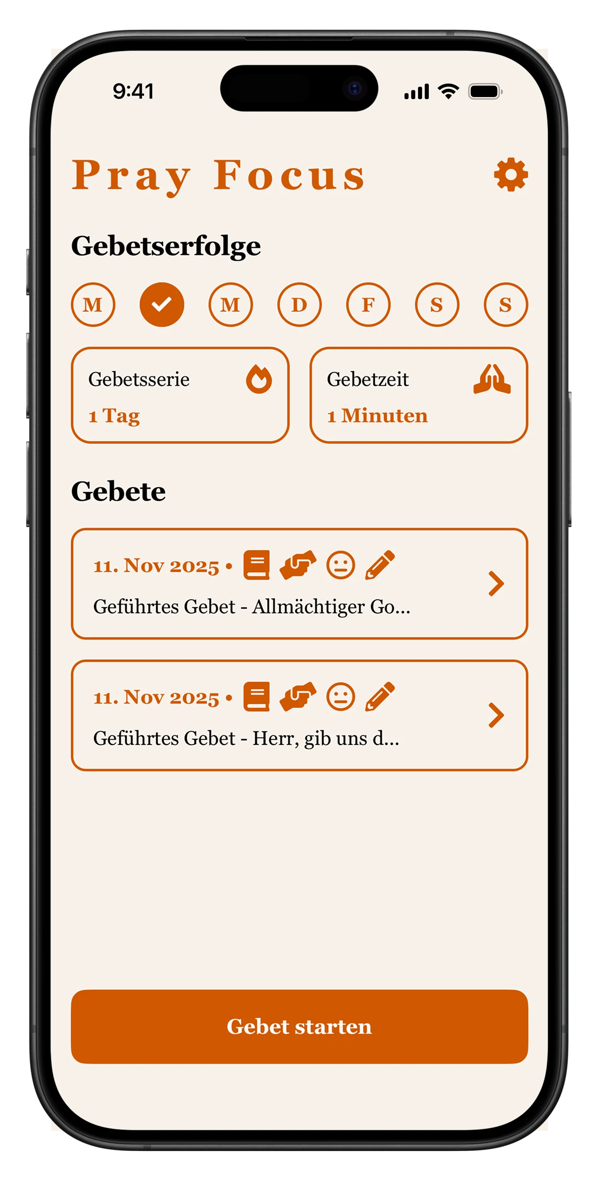 Pray Focus App Screenshot