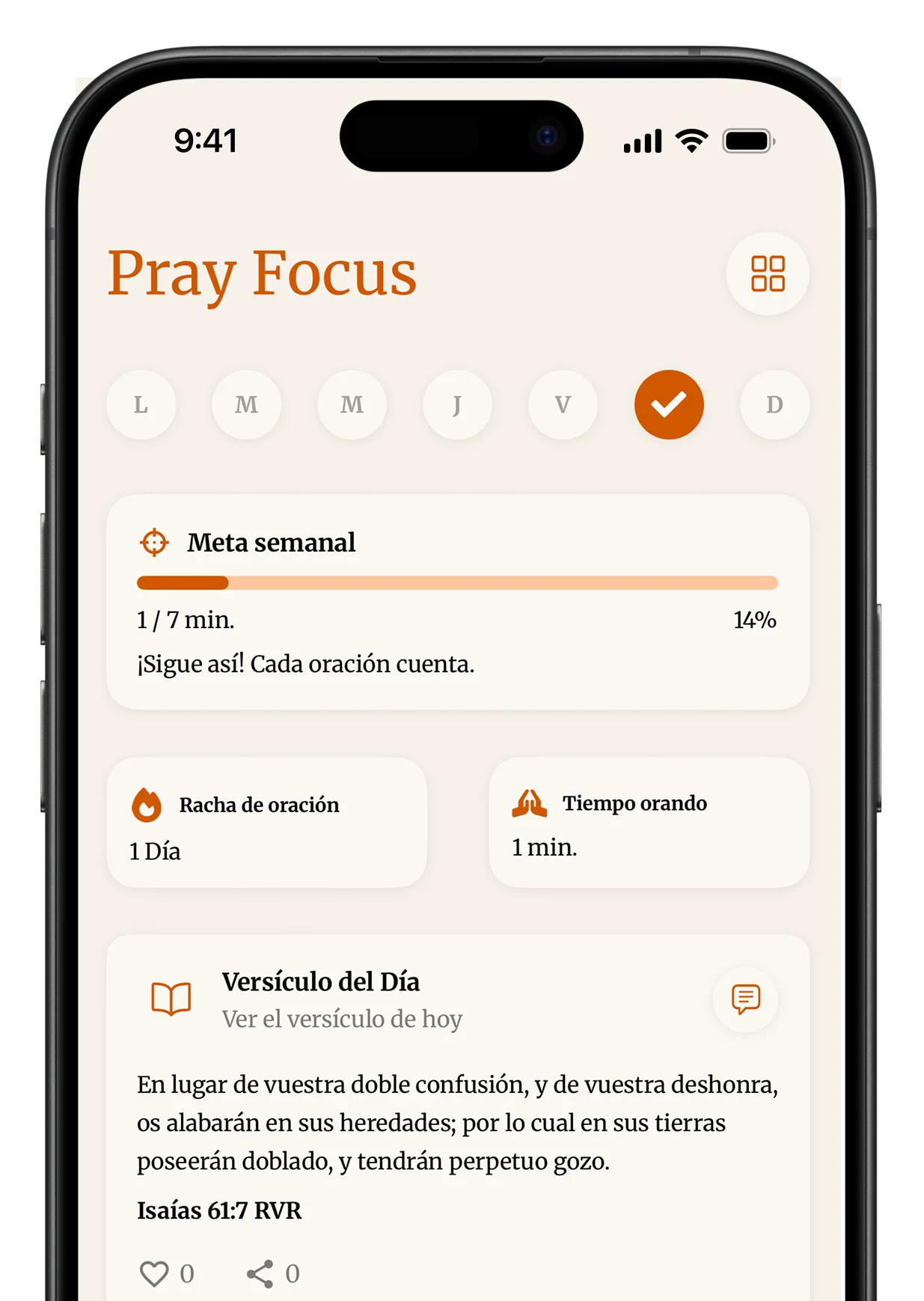 Pray Focus App Screenshot