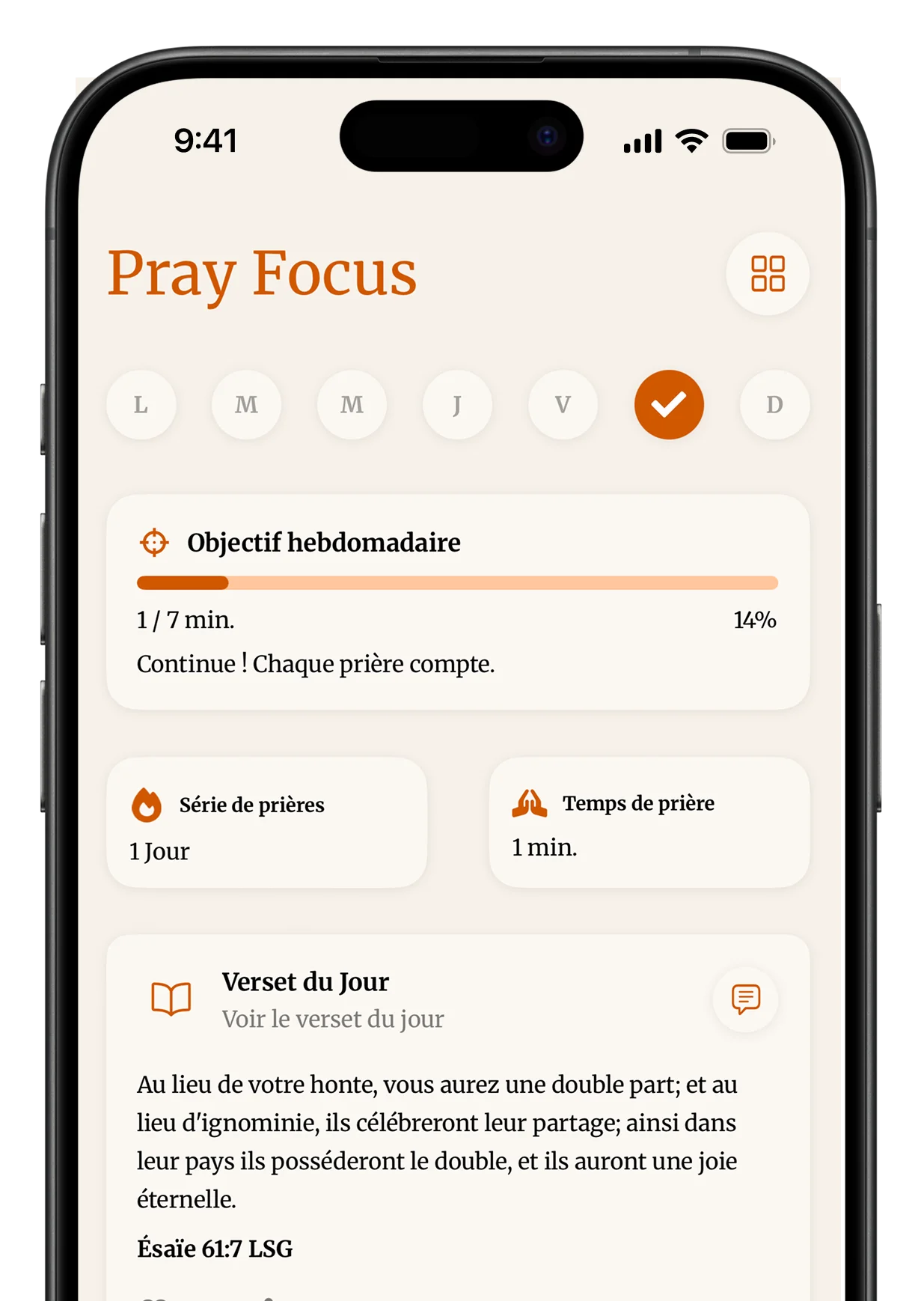 Pray Focus App Screenshot