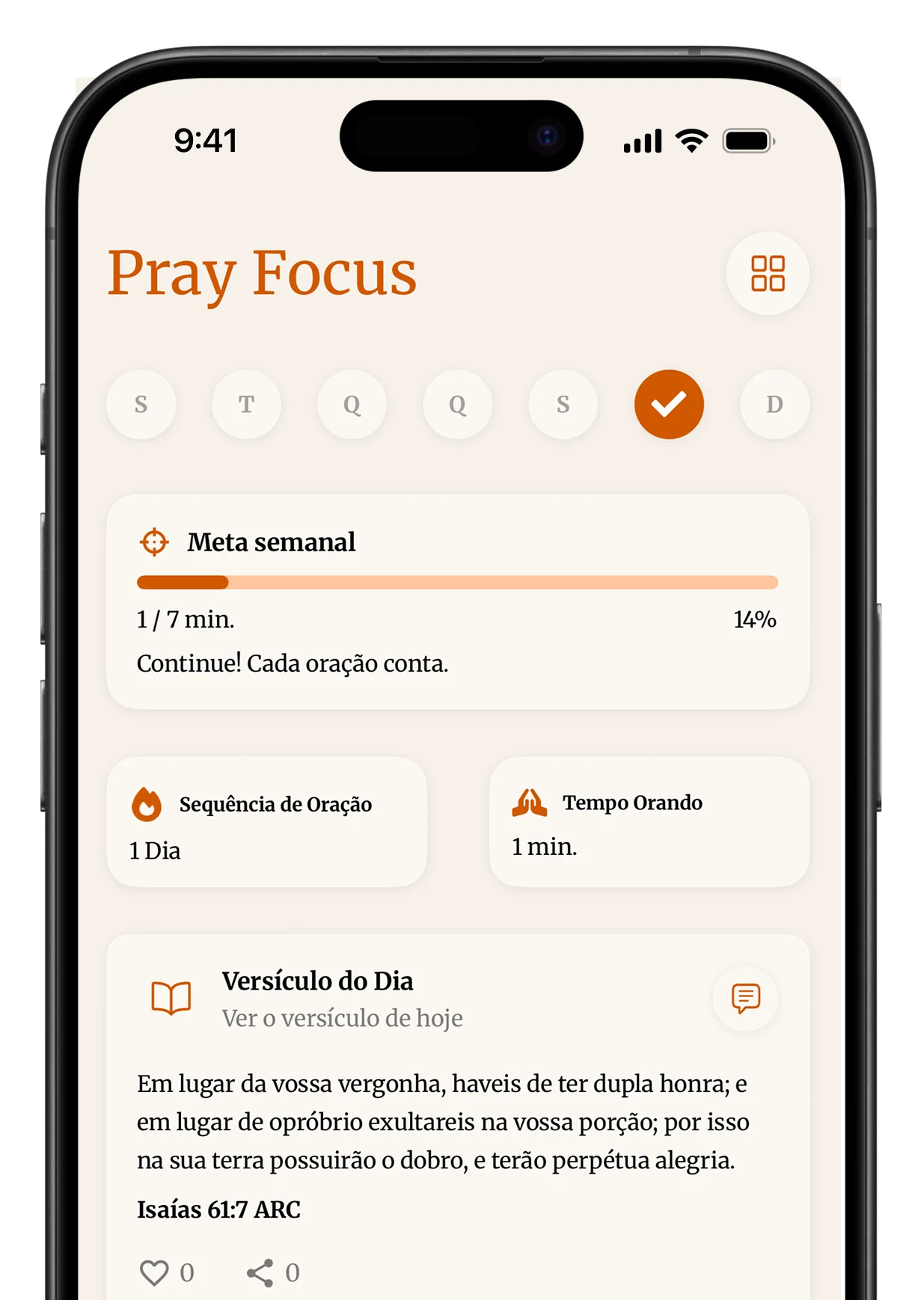 Pray Focus App Screenshot