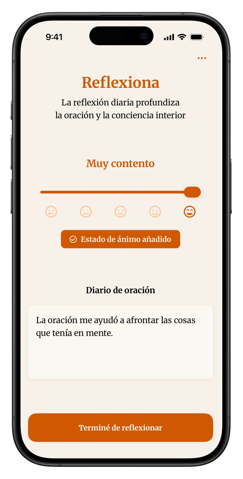 Reflexión después de la oración