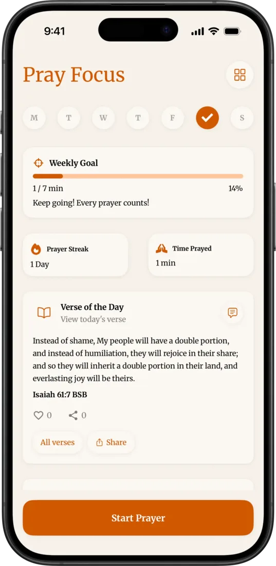 Pray Focus App Screenshot
