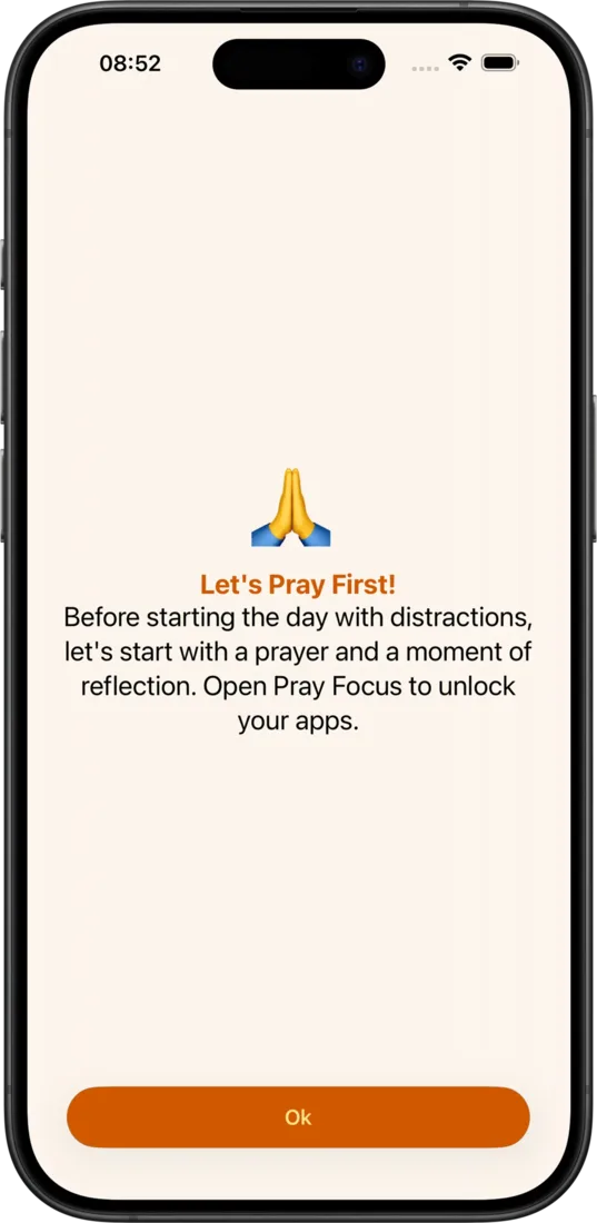 Pray Focus App Screenshot