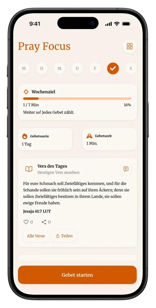 Pray Focus App Screenshot