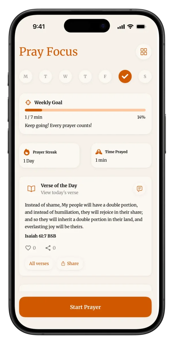 Pray Focus App Screenshot